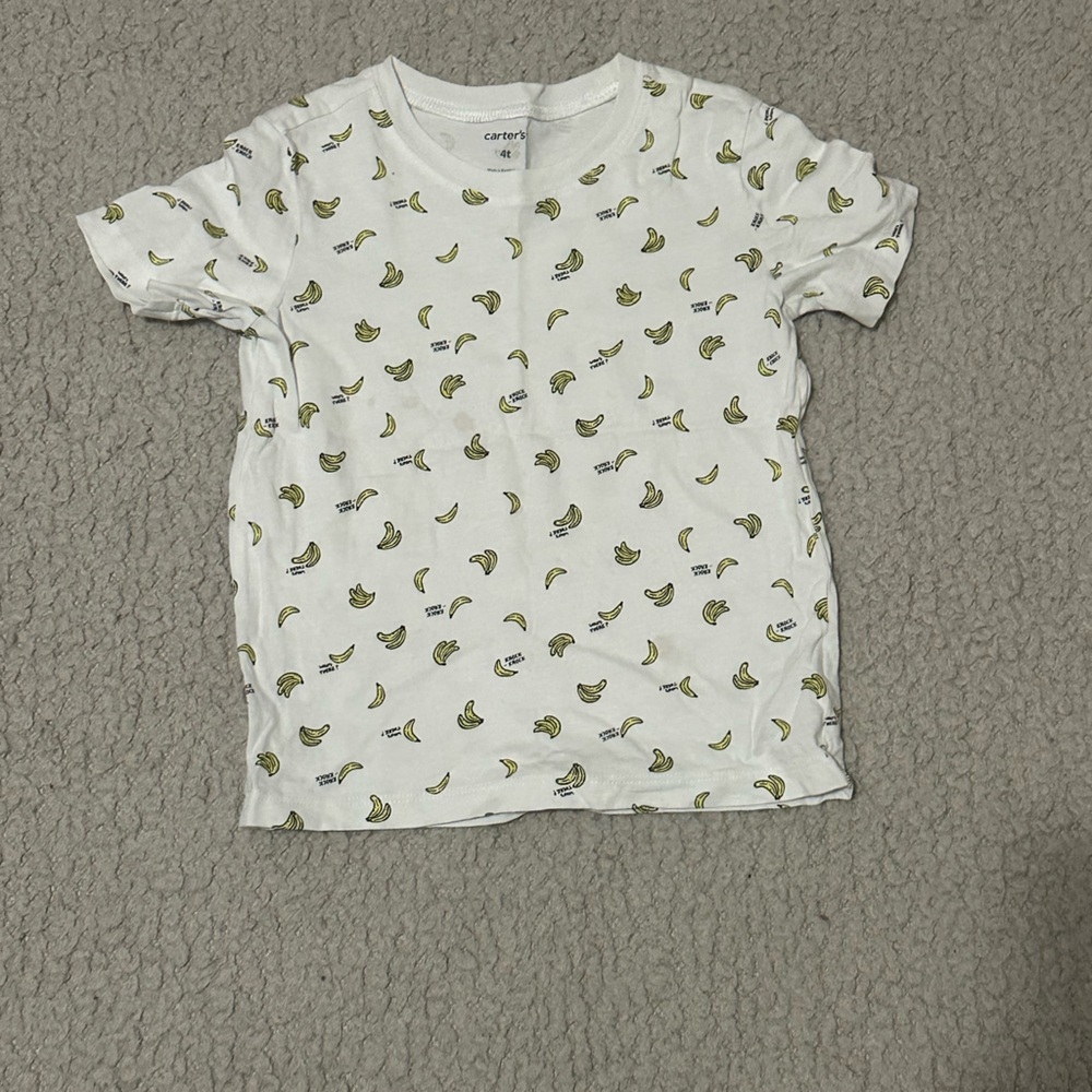 Carter's White and Green Kids Shirt